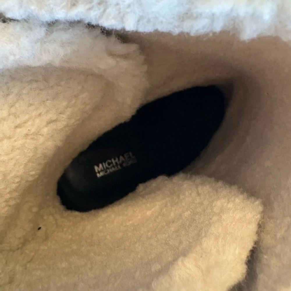 Michael Kors Black and Gray Heeled Boots - Picture 7 of 9